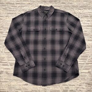 Filson Scout Shirt Men’s Large Long Sleeve Button Up Grey Black Outdoor Work